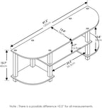 Furinno Turn-S-Tube Wide TV Entertainment Center, Black/Grey - Grand Goldman