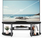Furinno Turn-S-Tube Wide TV Entertainment Center, Black/Grey - Grand Goldman