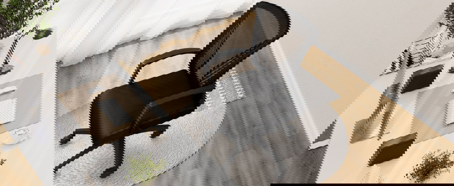 Furmax Office Chair Mid Back Swivel Lumbar Support Desk Chair, Computer Ergonomic Mesh Chair with Armrest (Black) - Grand Goldman