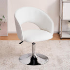 Furniliving White Makeup Vanity Chair, Vanity Chair with Back Sherpa Accent Chair with Base, Height Adjustable Swivel Chairs for Living Room Living Room Chairs Charming Chair Lounge Pub Bar… - Grand Goldman
