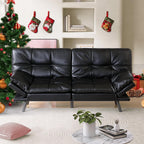 Futon Sofa Bed,Grey Detachable Convertible Couch Memory Foam Futon Convertible Couch Bed Sofa Sleeper LoveSeat Sofa for Living Spaces,Apartment - Grand Goldman