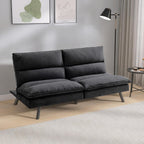 Futon Sofa Bed,Grey Detachable Convertible Couch Memory Foam Futon Convertible Couch Bed Sofa Sleeper LoveSeat Sofa for Living Spaces,Apartment - Grand Goldman