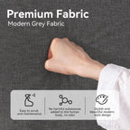 Futon Sofa Bed,Grey Detachable Convertible Couch Memory Foam Futon Convertible Couch Bed Sofa Sleeper LoveSeat Sofa for Living Spaces,Apartment - Grand Goldman