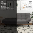 Futon Sofa Bed,Grey Detachable Convertible Couch Memory Foam Futon Convertible Couch Bed Sofa Sleeper LoveSeat Sofa for Living Spaces,Apartment - Grand Goldman