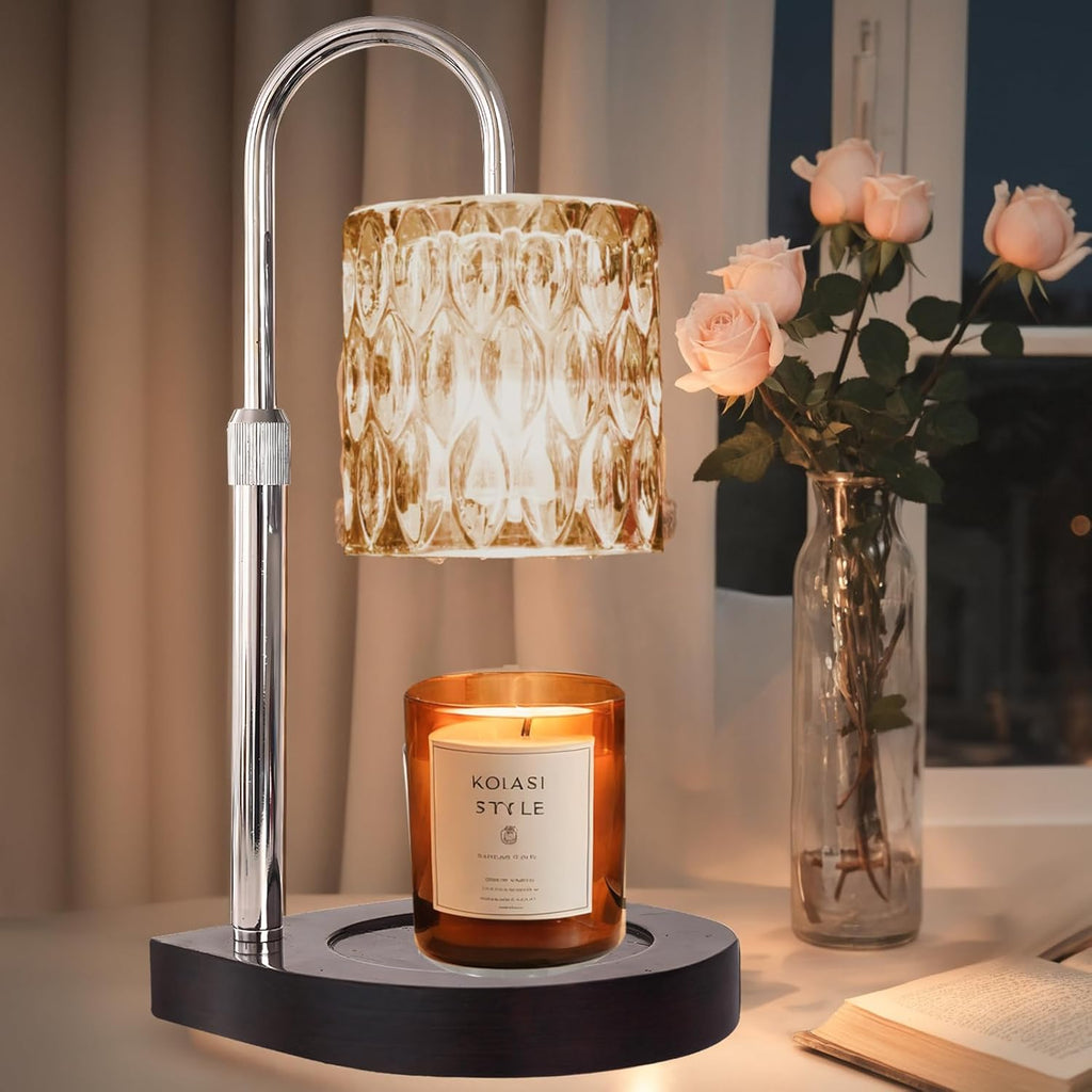 GEEZO Fragrance Candle Warmer Lamp，Electric Candle Warmer with Timer & Dimmer，Mom Christmas Birthday Gifts for Women, House Warming Gifts New Home Bedroom Decor - Grand Goldman