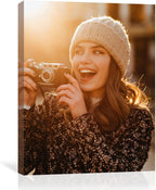 GMissT Canvas Prints With Your Photos - Personalized Pictures On Canvas Custom Poster for Home Decor - Floating Frames & Gift Wrapping Available - Grand Goldman
