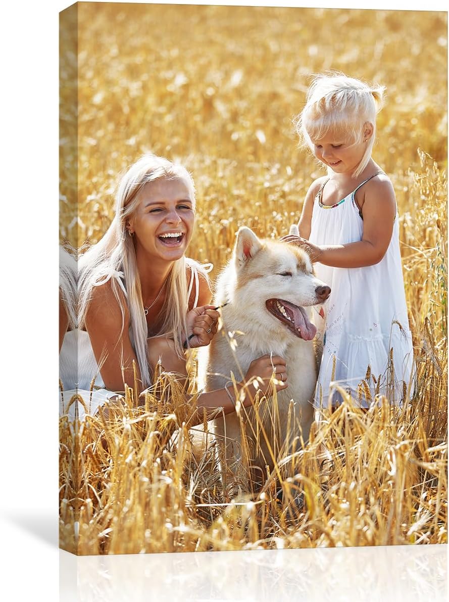 GMissT Canvas Prints With Your Photos - Personalized Pictures On Canvas Custom Poster for Home Decor - Floating Frames & Gift Wrapping Available - Grand Goldman