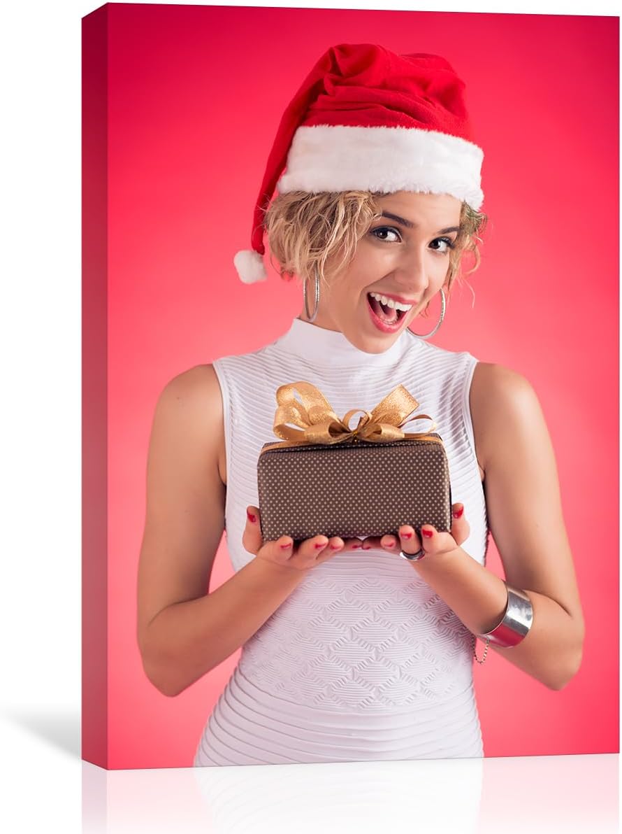 GMissT Canvas Prints With Your Photos - Personalized Pictures On Canvas Custom Poster for Home Decor - Floating Frames & Gift Wrapping Available - Grand Goldman