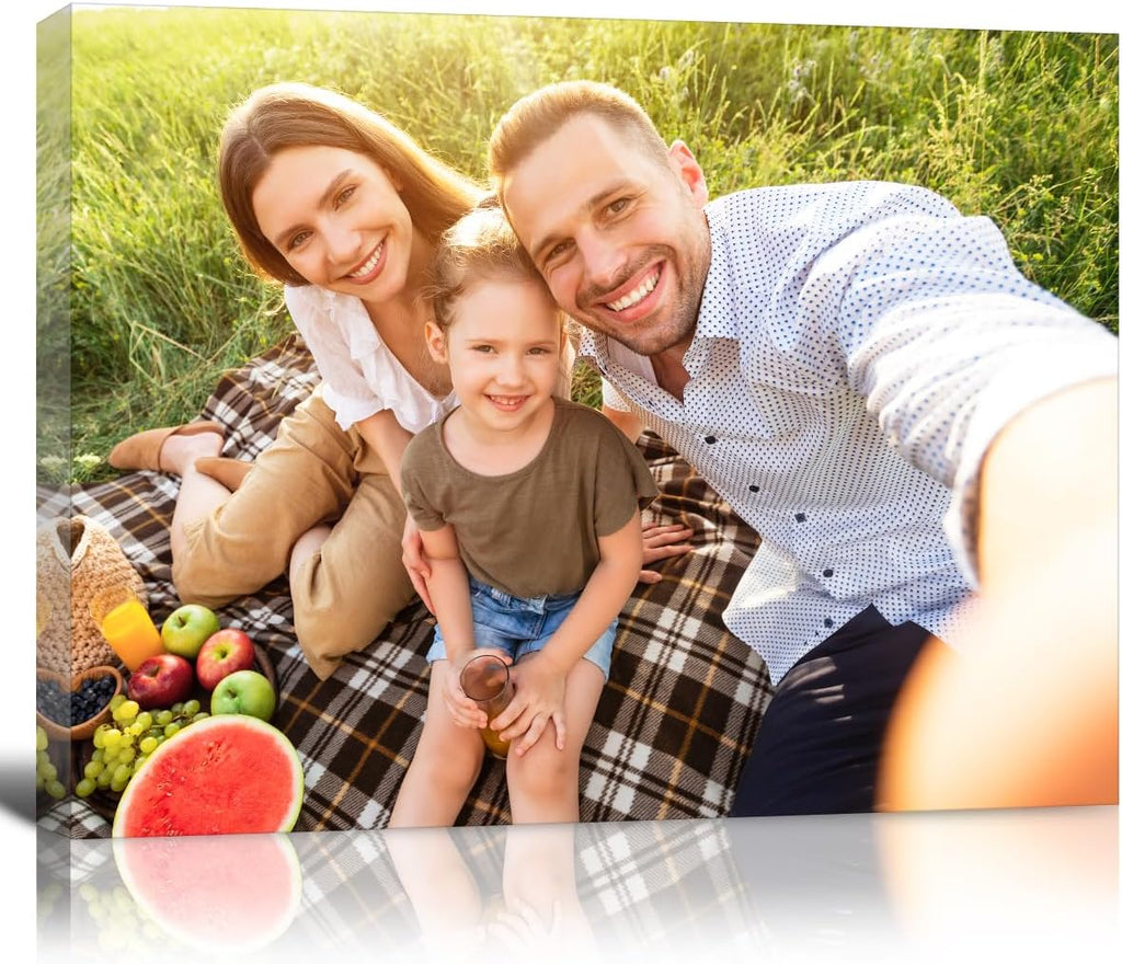 GMissT Canvas Prints With Your Photos - Personalized Pictures On Canvas Custom Poster for Home Decor - Floating Frames & Gift Wrapping Available - Grand Goldman