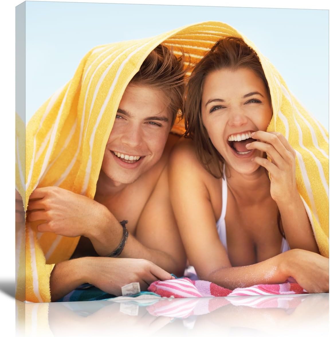 GMissT Canvas Prints With Your Photos - Personalized Pictures On Canvas Custom Poster for Home Decor - Floating Frames & Gift Wrapping Available - Grand Goldman