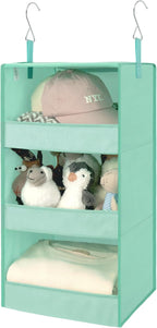 GRANNY SAYS 3-Shelf Hanging Closet Organizer and Storage, Collapsible Hanging Closet Shelves, Hanging Organizer for Closet & RV, Gray, 29 ½" H X 12" W X 12" D, 1-Pack - Grand Goldman