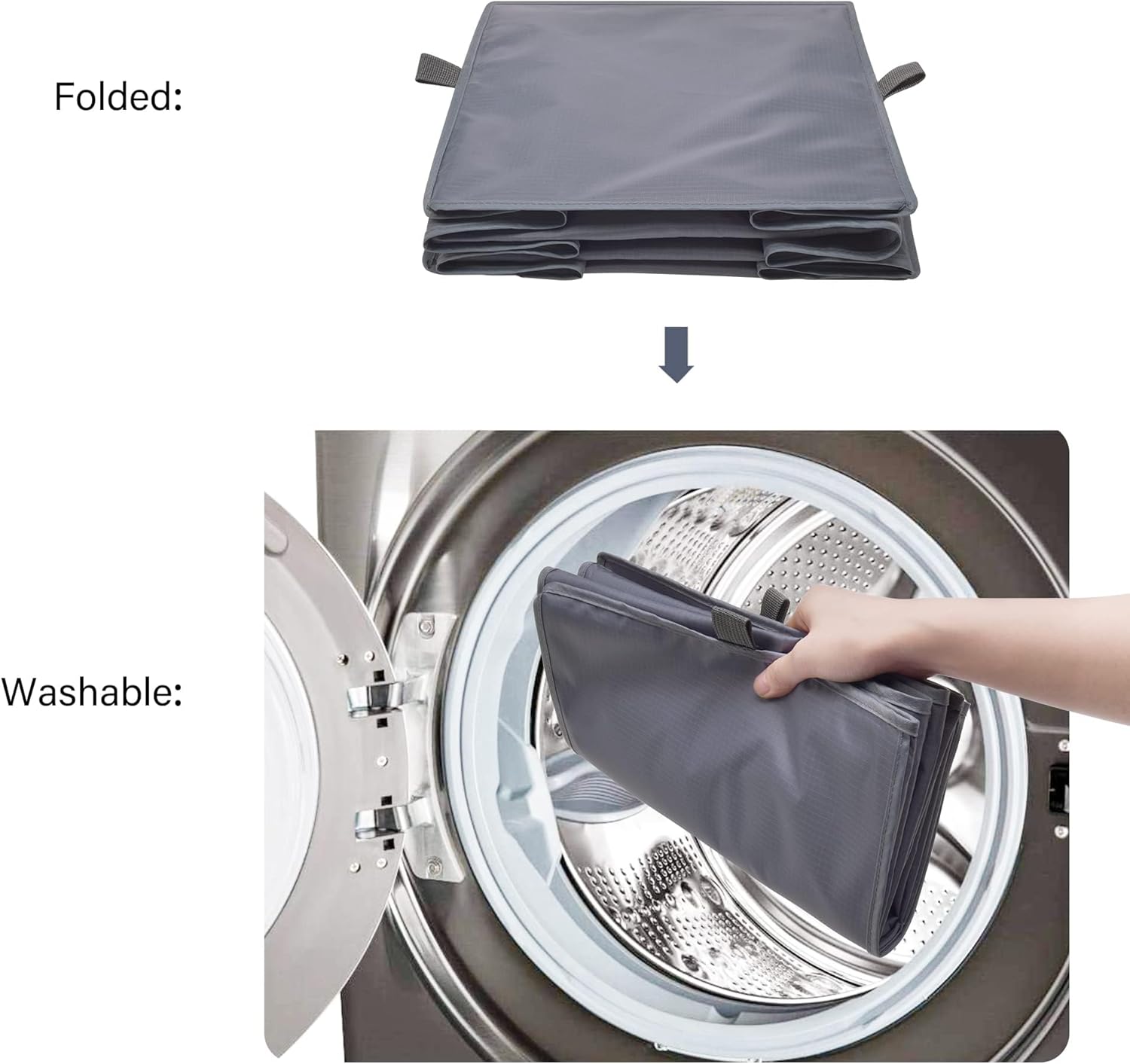 GRANNY SAYS 3-Shelf Hanging Closet Organizer and Storage, Collapsible Hanging Closet Shelves, Hanging Organizer for Closet & RV, Gray, 29 ½" H X 12" W X 12" D, 1-Pack - Grand Goldman