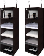 GRANNY SAYS 3-Shelf Hanging Closet Organizer and Storage, Collapsible Hanging Closet Shelves, Hanging Organizer for Closet & RV, Gray, 29 ½" H X 12" W X 12" D, 1-Pack - Grand Goldman