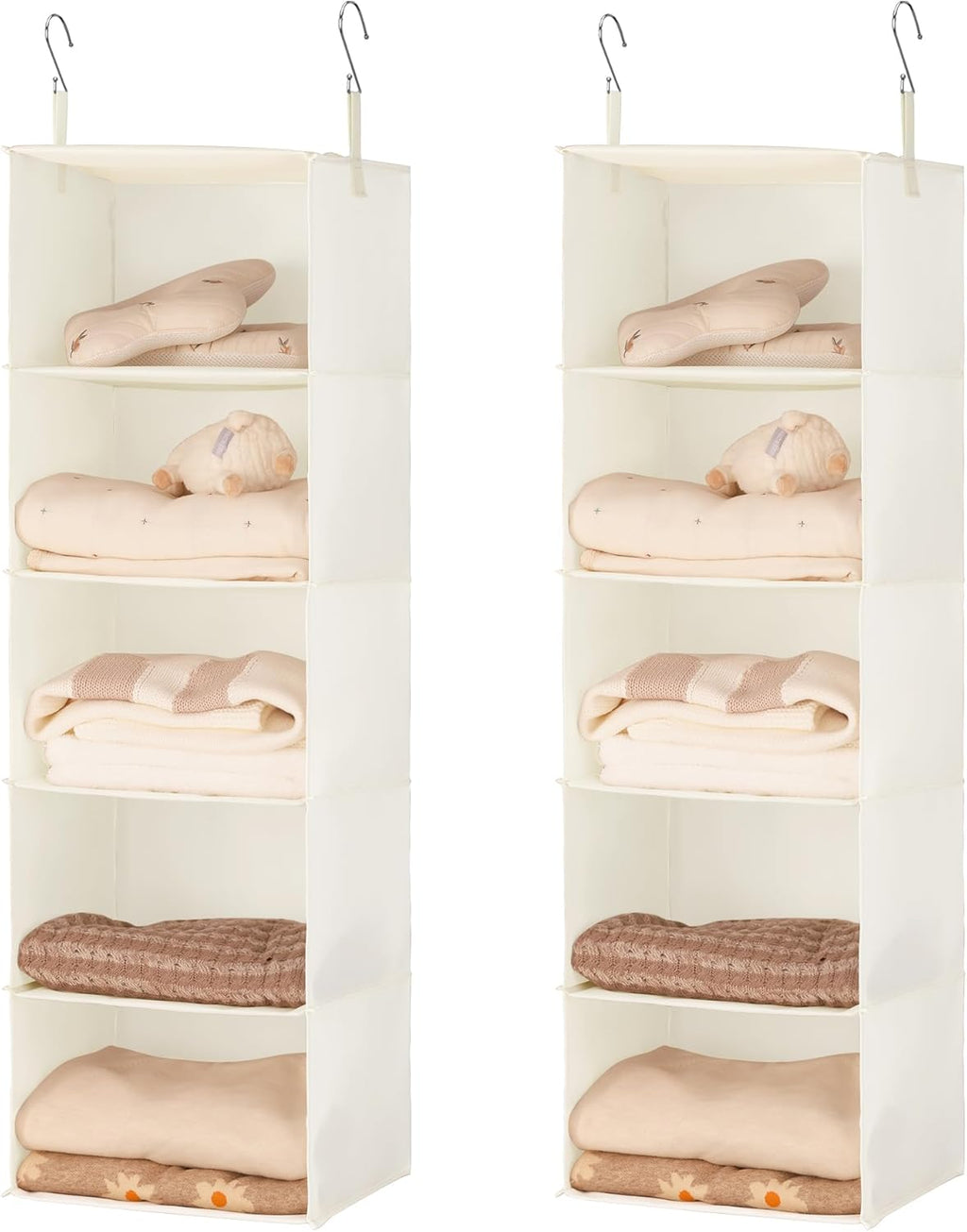 GRANNY SAYS 3-Shelf Hanging Closet Organizer and Storage, Collapsible Hanging Closet Shelves, Hanging Organizer for Closet & RV, Gray, 29 ½" H X 12" W X 12" D, 1-Pack - Grand Goldman