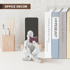 GRAPMKTG Home Decor Pulp Reading Women Thinker Statue Aesthetic Sculpture Room Decor Modern Abstract Decoration on Shelf Table Desk for Living Room Office Bedroom A - Grand Goldman