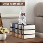 GRAPMKTG Home Decor Pulp Reading Women Thinker Statue Aesthetic Sculpture Room Decor Modern Abstract Decoration on Shelf Table Desk for Living Room Office Bedroom A - Grand Goldman