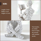 GRAPMKTG Home Decor Pulp Reading Women Thinker Statue Aesthetic Sculpture Room Decor Modern Abstract Decoration on Shelf Table Desk for Living Room Office Bedroom A - Grand Goldman