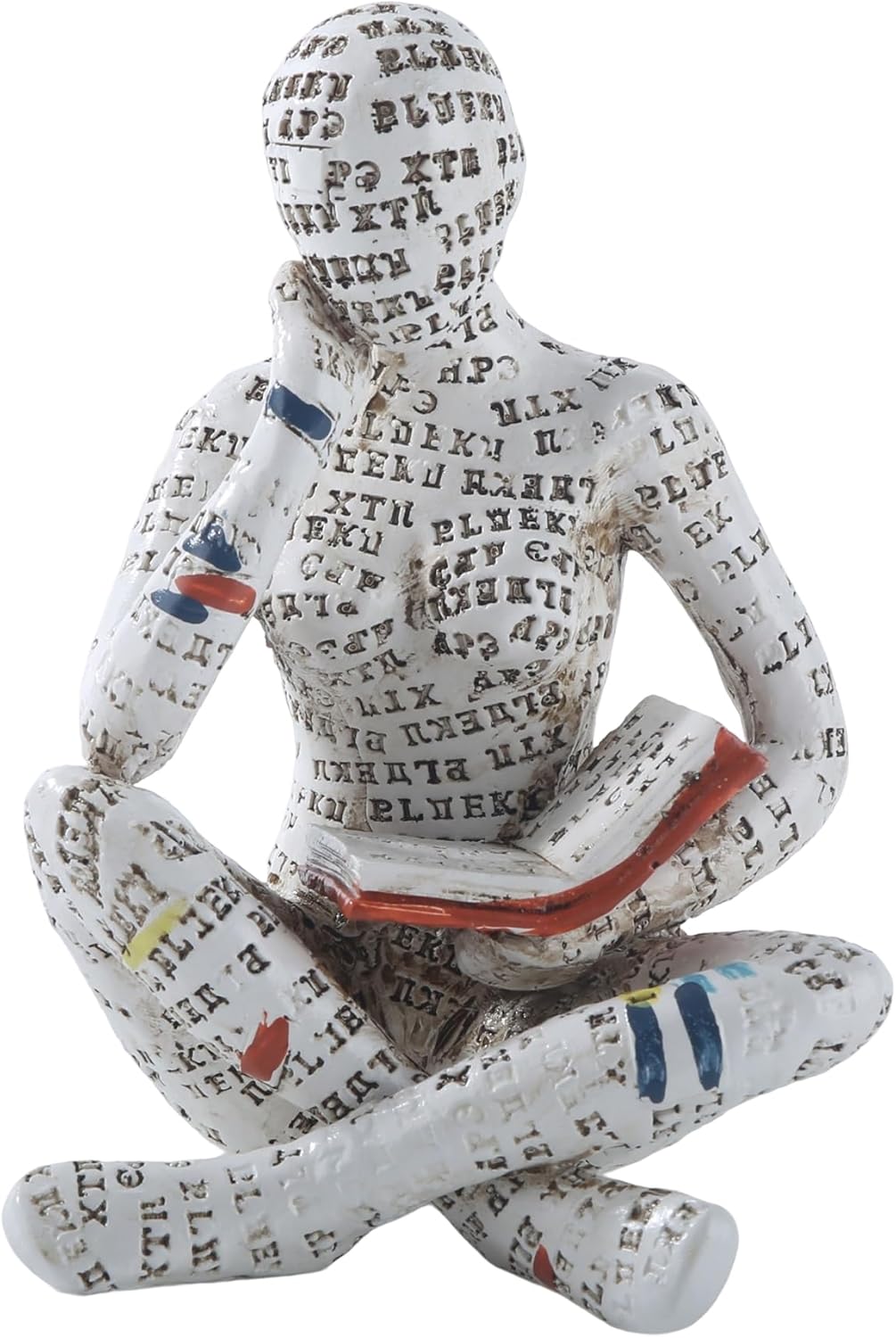 GRAPMKTG Home Decor Pulp Reading Women Thinker Statue Aesthetic Sculpture Room Decor Modern Abstract Decoration on Shelf Table Desk for Living Room Office Bedroom A - Grand Goldman