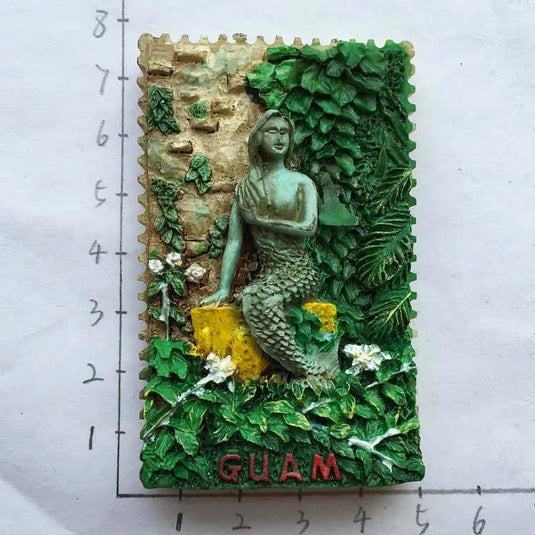 GUAM Fridge Magnets Tourist Souvenirs USA Mermaid Refrigerator Magnetic Stickers Travel Gifts Home Kitchen Decoration - Grand Goldman