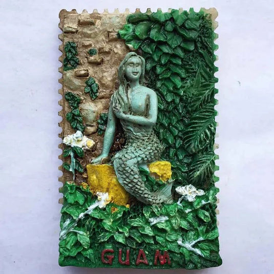 GUAM Fridge Magnets Tourist Souvenirs USA Mermaid Refrigerator Magnetic Stickers Travel Gifts Home Kitchen Decoration - Grand Goldman
