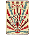 Garage Full Service Repair Shop Metal Tin Signs Posters Plate Wall Decor for Garage Bars Man Cave Cafe Club Retro Posters Plaque - Grand Goldman