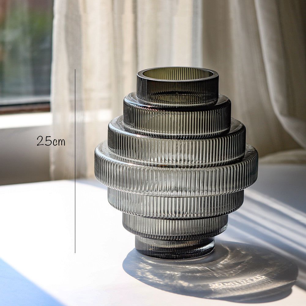 Gear Glass Vase Home Decoration - Grand Goldman