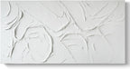 GeekMacro Abstract Textured Wall Art Hand Painted White Canvas Modern Oil Painting 58x29 Contemporary Minimalist Large Artwork Horizontal/Vertical Wall Decor - Grand Goldman