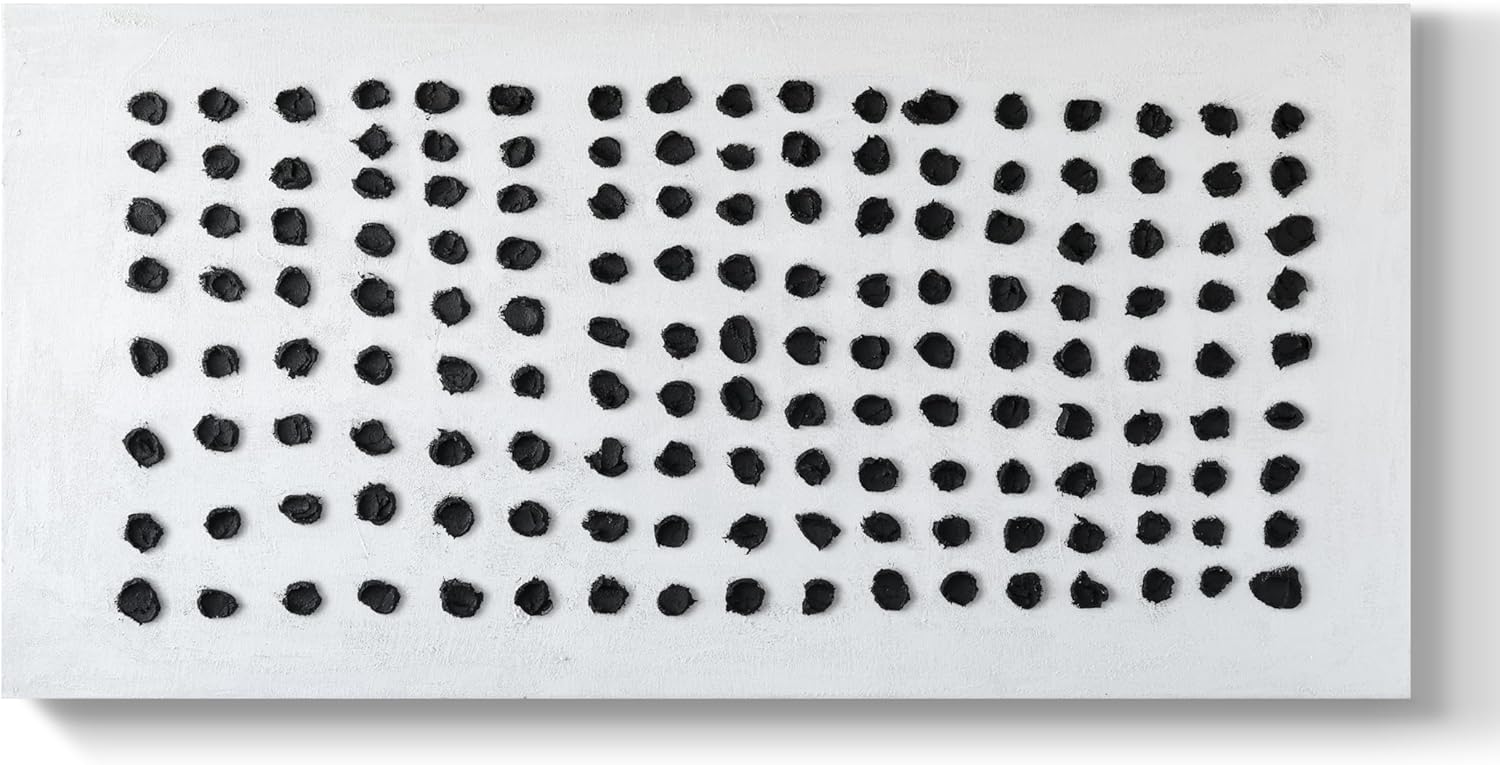 GeekMacro Abstract Textured Wall Art Hand Painted White Canvas Modern Oil Painting 58x29 Contemporary Minimalist Large Artwork Horizontal/Vertical Wall Decor - Grand Goldman