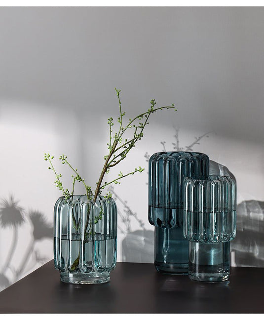 Geometric  Glass Dried Flower Vase Decoration - Grand Goldman