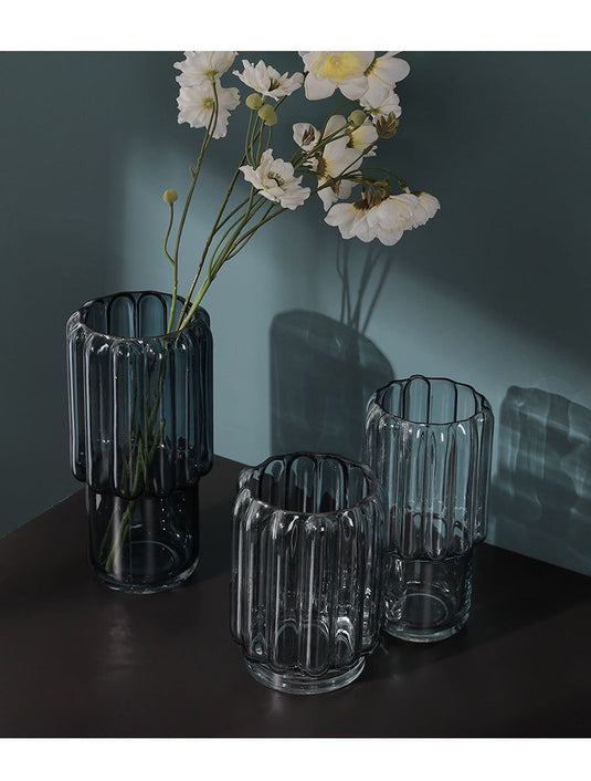 Geometric  Glass Dried Flower Vase Decoration - Grand Goldman