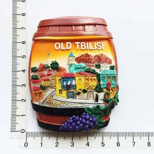 Georgia Kakheti Fridge Magnets Tourism Souvenir Tbilisi Batumi 3d Resin Magnetic Stickers for Refrigerators Home Decor Gifts - Grand Goldman