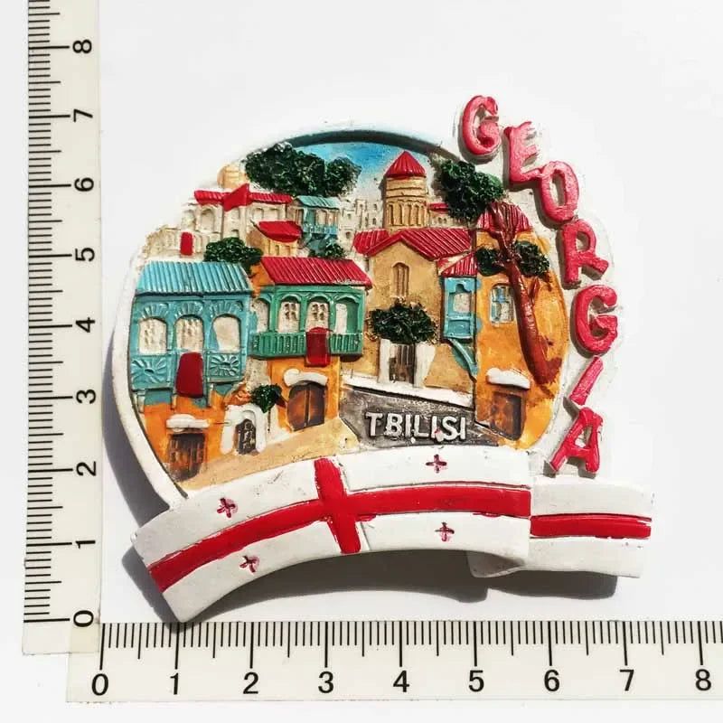 Georgia Kakheti Fridge Magnets Tourism Souvenir Tbilisi Batumi 3d Resin Magnetic Stickers for Refrigerators Home Decor Gifts - Grand Goldman