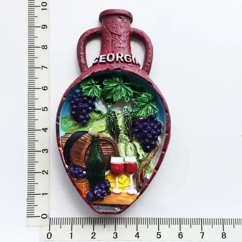 Georgia Kakheti Fridge Magnets Tourism Souvenir Tbilisi Batumi 3d Resin Magnetic Stickers for Refrigerators Home Decor Gifts - Grand Goldman