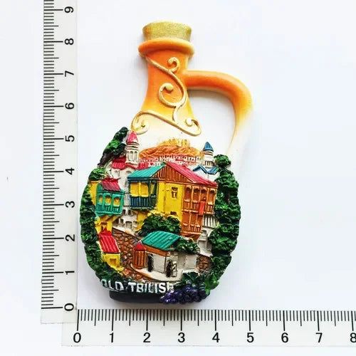 Georgia Kakheti Fridge Magnets Tourism Souvenir Tbilisi Batumi 3d Resin Magnetic Stickers for Refrigerators Home Decor Gifts - Grand Goldman
