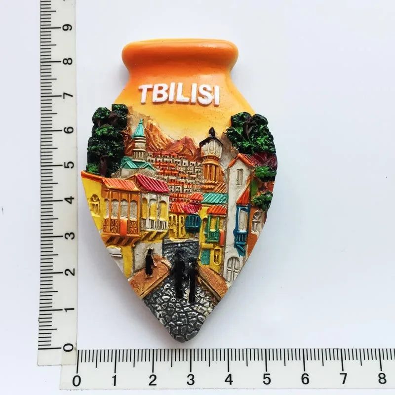 Georgia Kakheti Fridge Magnets Tourism Souvenir Tbilisi Batumi 3d Resin Magnetic Stickers for Refrigerators Home Decor Gifts - Grand Goldman