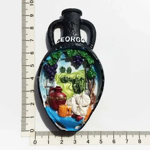 Georgia Kakheti Fridge Magnets Tourism Souvenir Tbilisi Batumi 3d Resin Magnetic Stickers for Refrigerators Home Decor Gifts - Grand Goldman