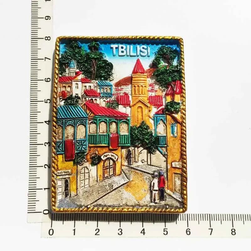 Georgia Kakheti Fridge Magnets Tourism Souvenir Tbilisi Batumi 3d Resin Magnetic Stickers for Refrigerators Home Decor Gifts - Grand Goldman