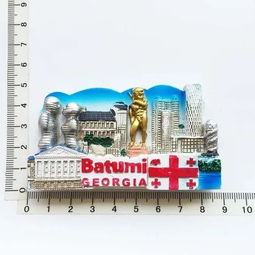 Georgia Kakheti Fridge Magnets Tourism Souvenir Tbilisi Batumi 3d Resin Magnetic Stickers for Refrigerators Home Decor Gifts - Grand Goldman