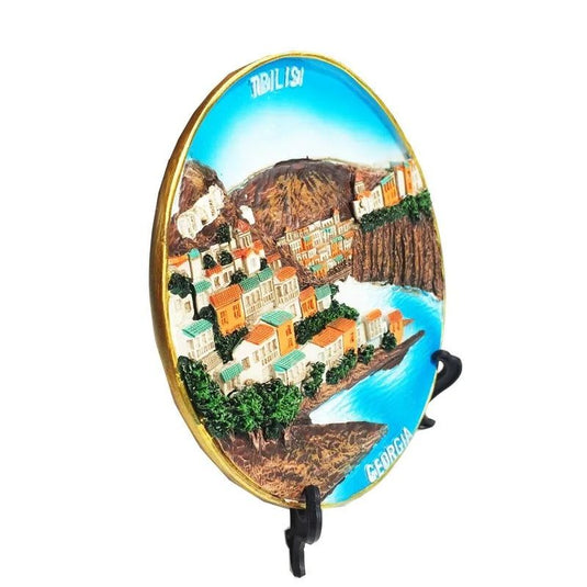 Georgia Tourism Souvenir Old Tbilisi Batumi 3d Resin Disk Landscape Wall Home Decoration Gifts Handicraft Articles Ornaments - Grand Goldman