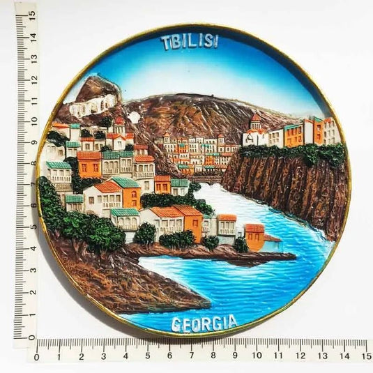 Georgia Tourism Souvenir Old Tbilisi Batumi 3d Resin Disk Landscape Wall Home Decoration Gifts Handicraft Articles Ornaments - Grand Goldman