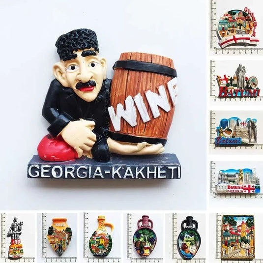 Georgia Kakheti Fridge Magnets Tourism Souvenir Tbilisi Batumi 3d Resin Magnetic Stickers for Refrigerators Home Decor Gifts - Grand Goldman