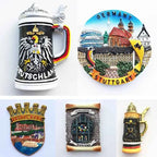 German Fridge Magnet European Beer Mug Germany Heidelberg Stuttgart Travel Souvenir Deutschland Magnetic Refrigerator Sticker - Grand Goldman
