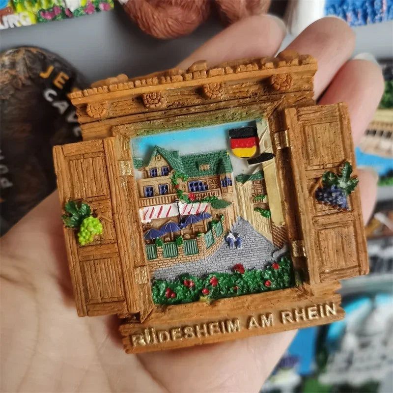 Germany Fridge Magnets Cuckoo Clock Mug Berlin Munich Dresden Frankfurt Freiburg Neuschwanstein Refrigerator Magnets Sticker - Grand Goldman