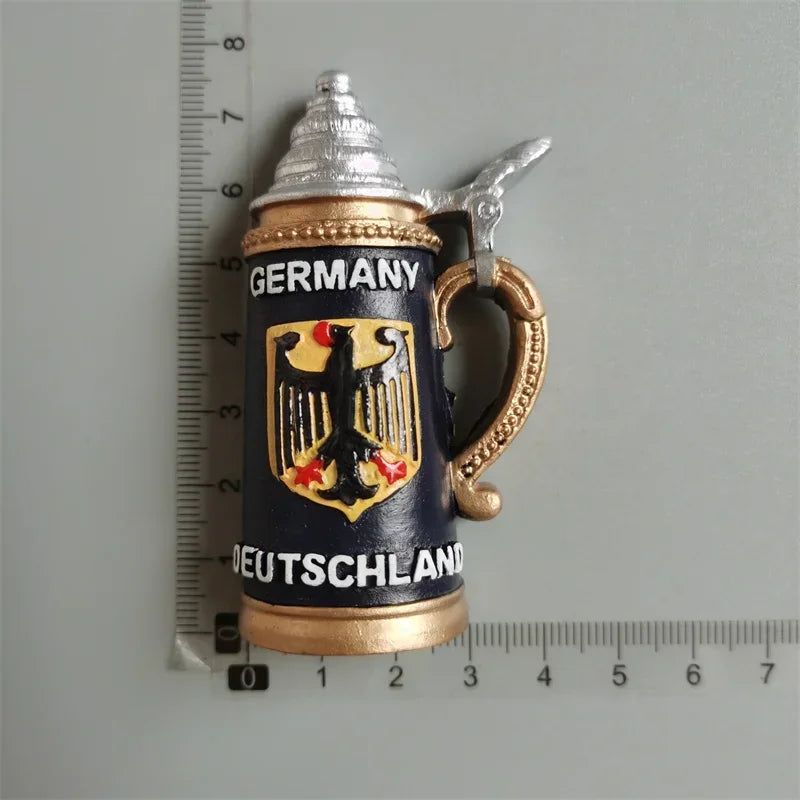 Germany Fridge Magnets Cuckoo Clock Mug Berlin Munich Dresden Frankfurt Freiburg Neuschwanstein Refrigerator Magnets Sticker - Grand Goldman