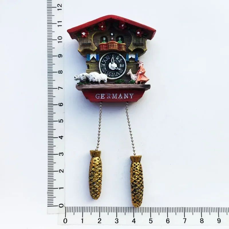 Germany Fridge Magnets Cuckoo Clock Mug Berlin Munich Dresden Frankfurt Freiburg Neuschwanstein Refrigerator Magnets Sticker - Grand Goldman