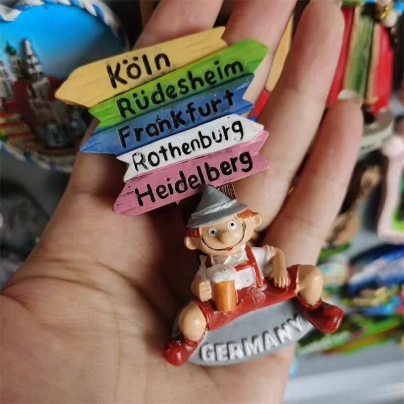 Germany Fridge Magnets Cuckoo Clock Mug Berlin Munich Dresden Frankfurt Freiburg Neuschwanstein Refrigerator Magnets Sticker - Grand Goldman