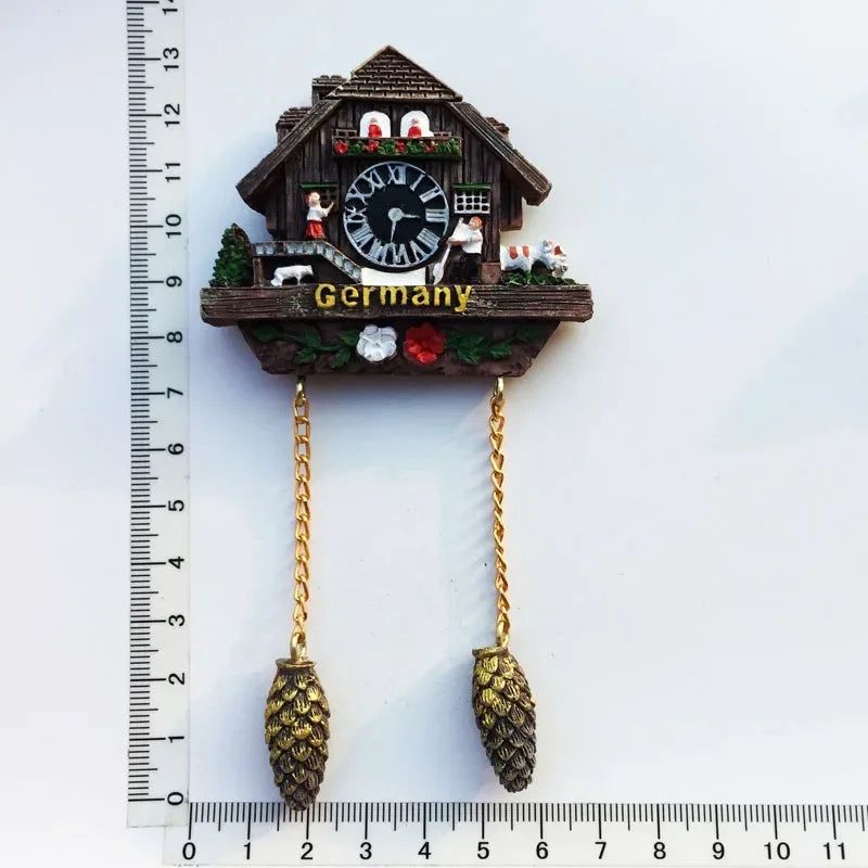 Germany Fridge Magnets Cuckoo Clock Mug Berlin Munich Dresden Frankfurt Freiburg Neuschwanstein Refrigerator Magnets Sticker - Grand Goldman