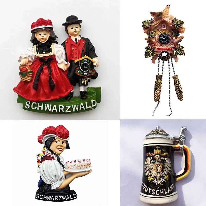 Germany Fridge Magnets Tourism Souvenir Munich home Cuckoo Clock Schwarzwald Magnetic Refrigerator Stickers Home Decoration Gift - Grand Goldman