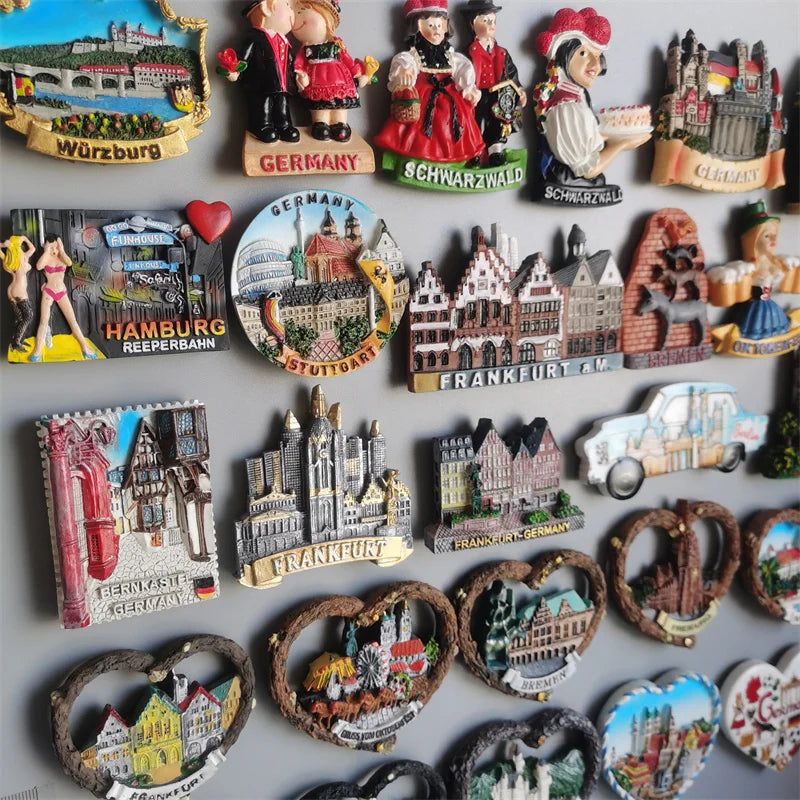 Germany Magnets Berlin Munich Hamburg Stuttgart Frankfurt Kölner Bremen Schwarzwald Oktoberfest Refrigerator Magnets Sticker - Grand Goldman