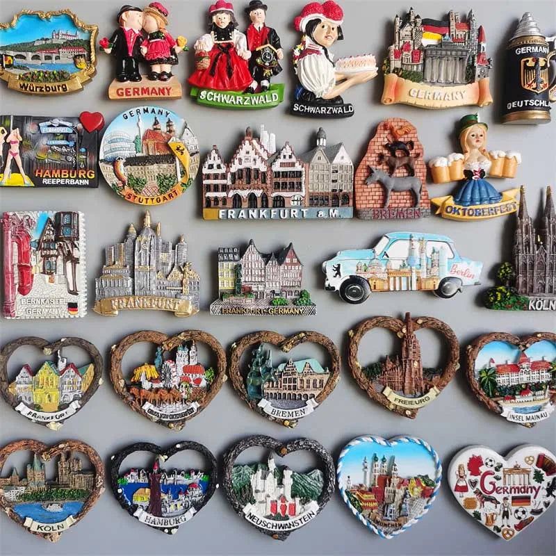 Germany Magnets Berlin Munich Hamburg Stuttgart Frankfurt Kölner Bremen Schwarzwald Oktoberfest Refrigerator Magnets Sticker - Grand Goldman